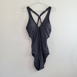 Kona Sol One Piece Swimsuit With 4 Options To Style, V Neck, Black, Classic